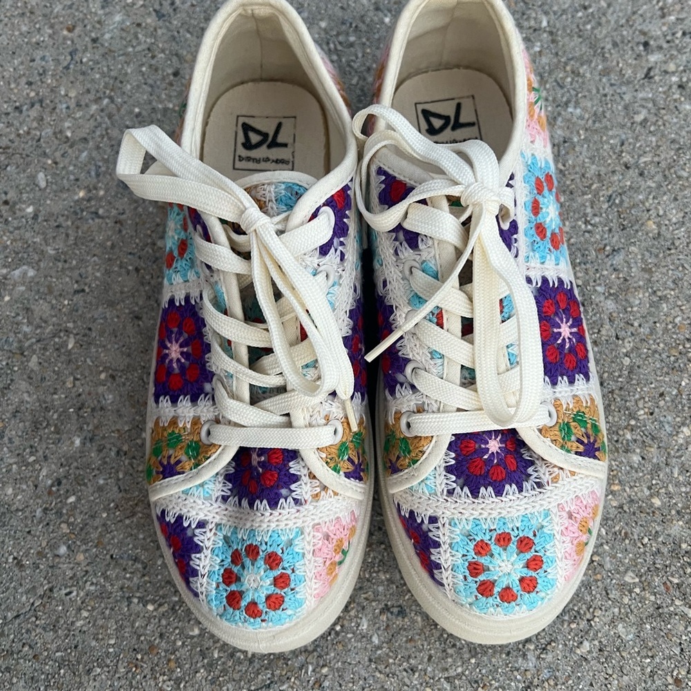 Dirty Laundry Multicolor Embroidered Sneakers - Picture 2 of 9